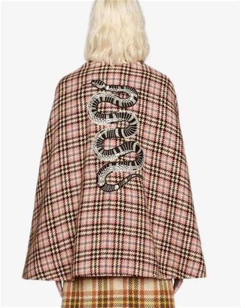 women gucci poncho|Gucci cape poncho.